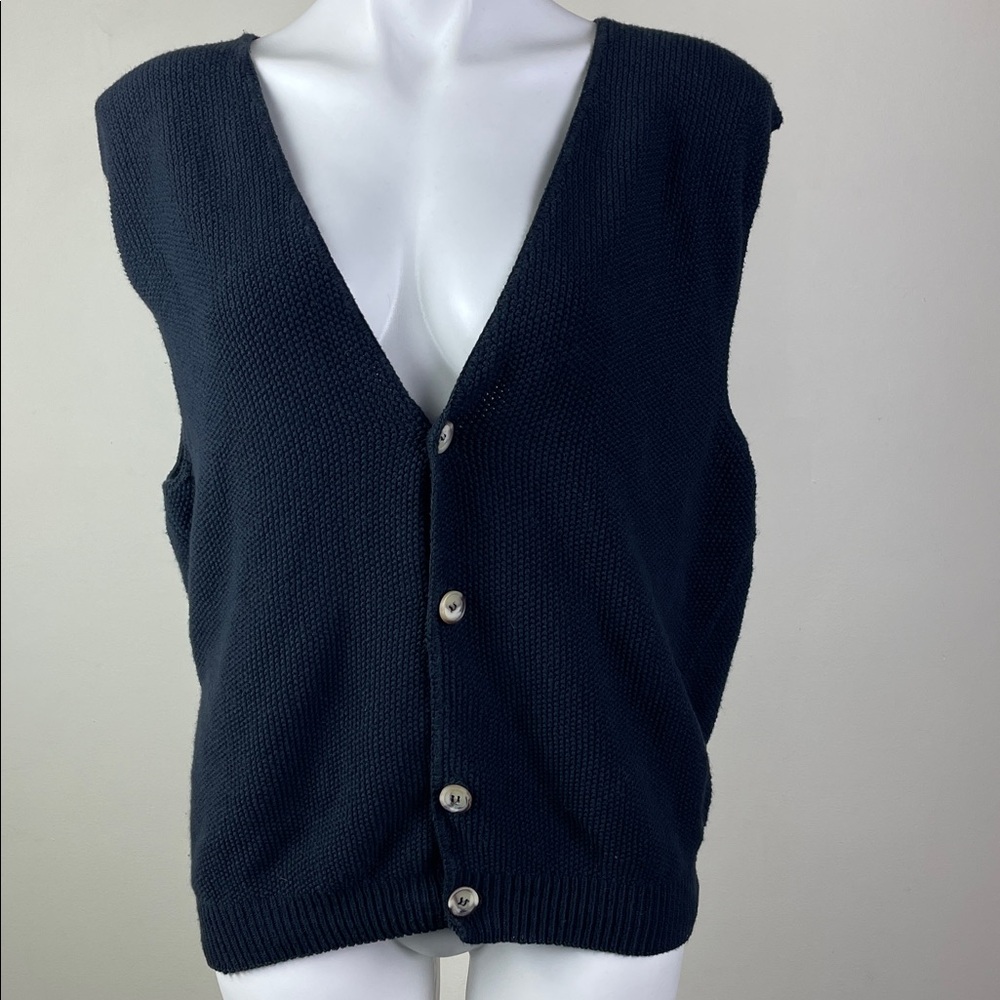 Union Pier Sportswear Vintage Sleeveless Cardigan Sweater